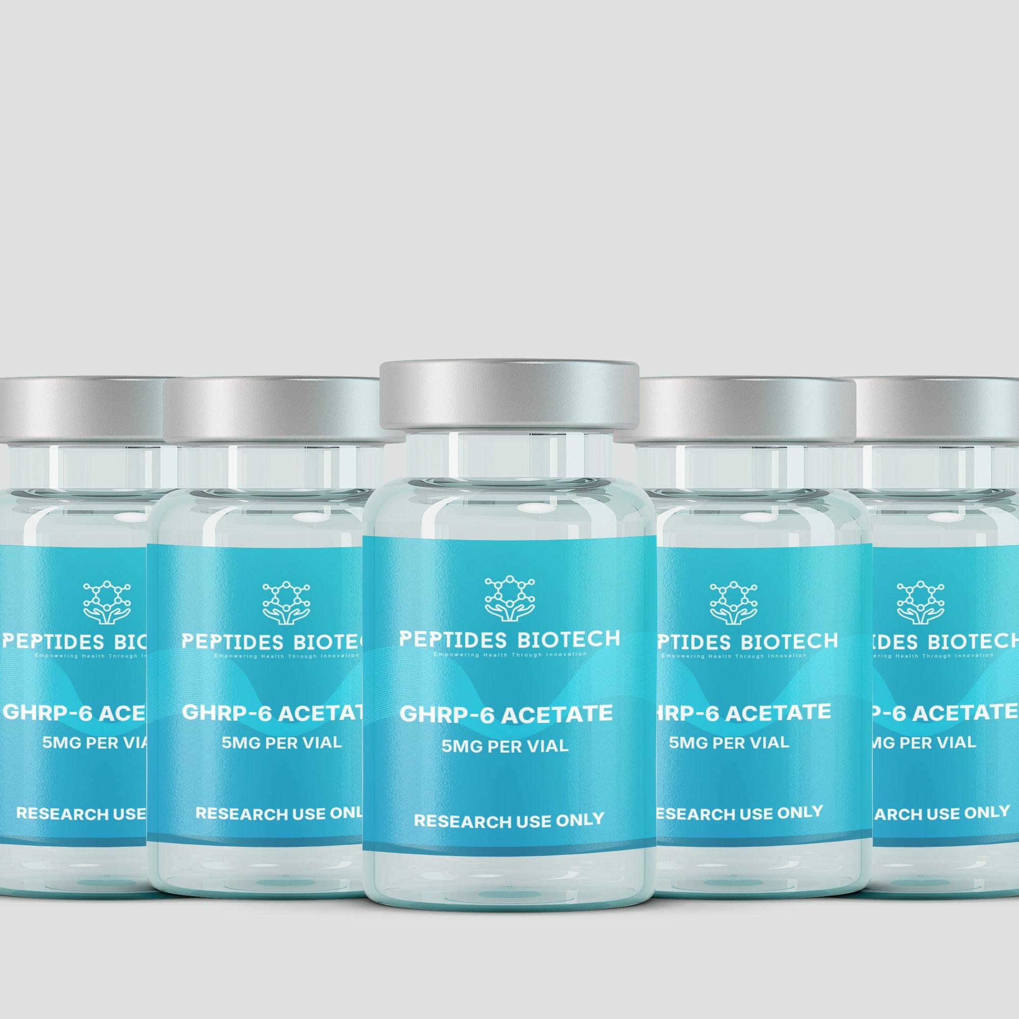GHRP-6 research peptide vial