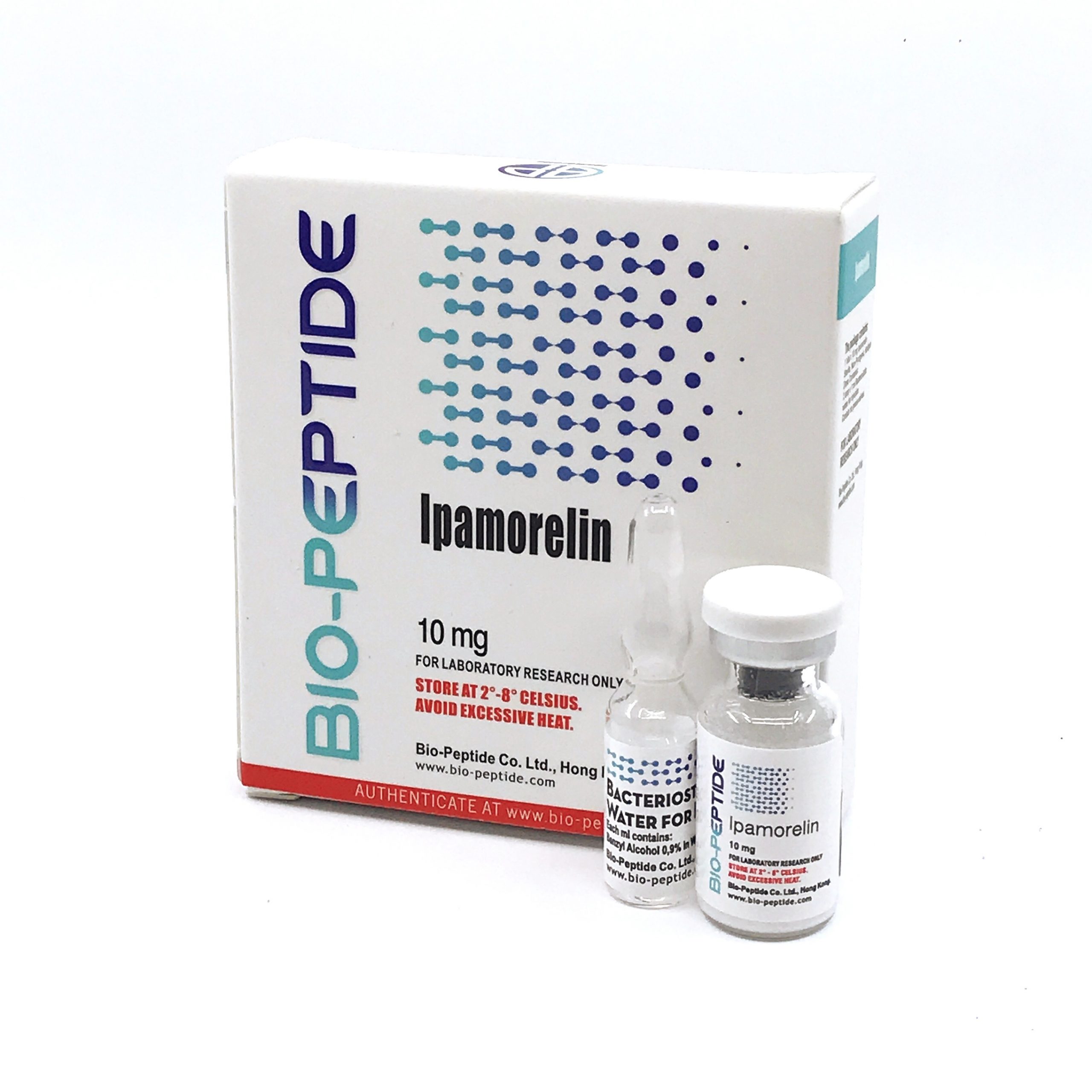Ipamorelin research peptide vial